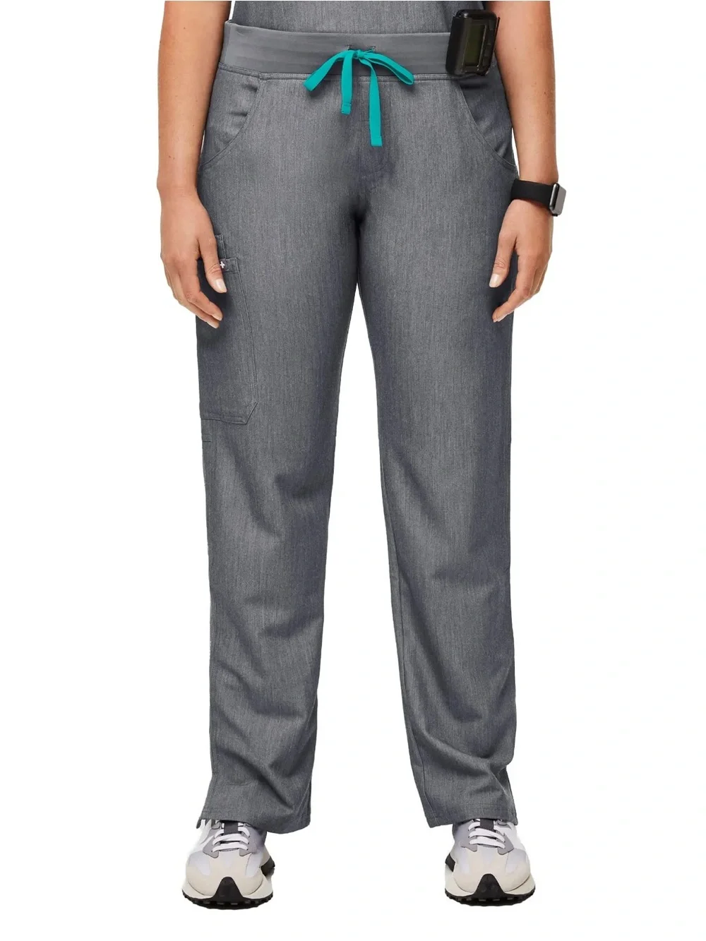 Figs Women’s Charcoal Scrub Set Rafaella Top Kade Pants